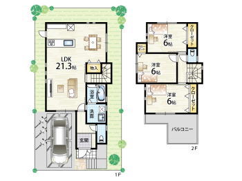 茨木市玉瀬１号地間取り